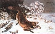 Courbet, Gustave The Fox in the Snow oil painting
